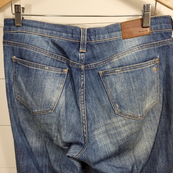 EUC Madewell Jeans Women's sz 26 Distressed Slim Boyjean Rip & Repair Edition - Picture 6 of 11